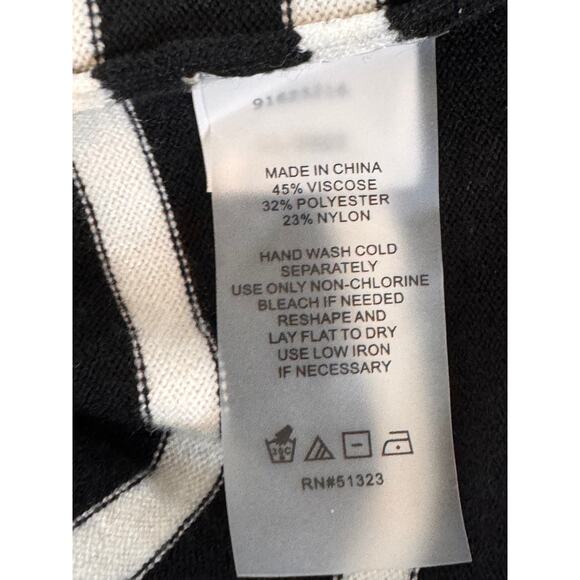 NEW VINCE CAMUTO Striped Long Sleeve Sweater Top Size S - Picture 5 of 7